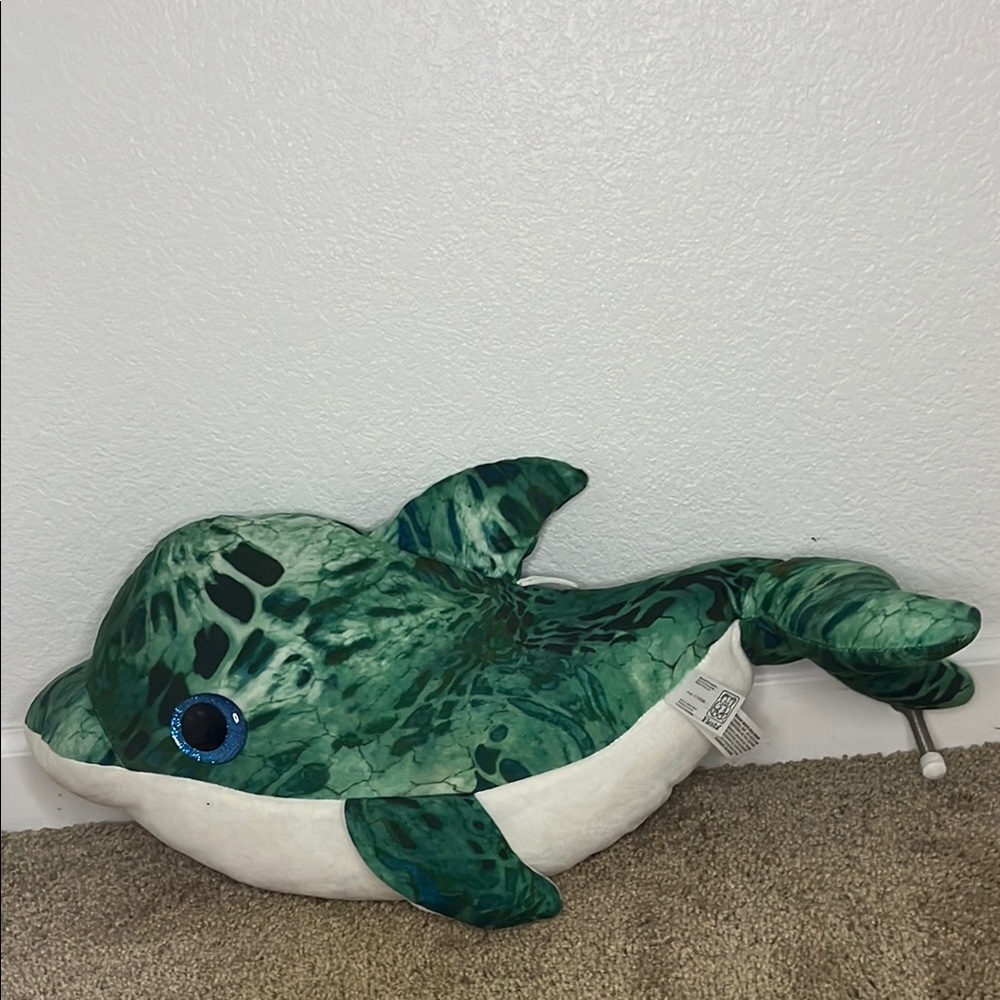 Fiesta Green and White Whale Plush